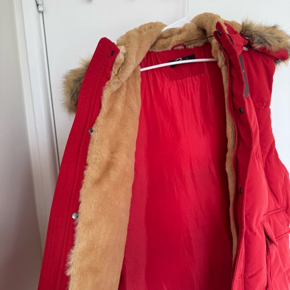 Jordan Craig Legacy Men's Yukon Fur Lined Hooded Puffer Vest in red 4XL - Picture 10 of 13